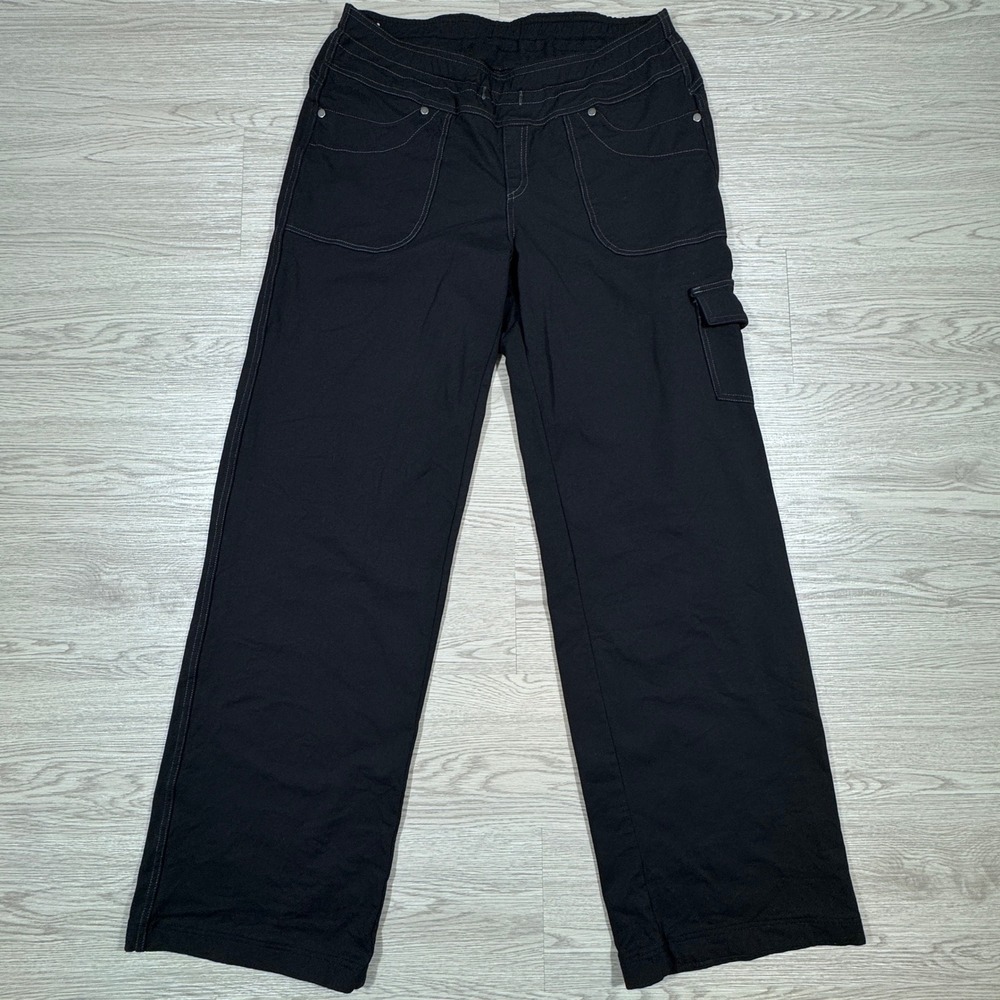 Kuhl‎ Women's Splash Cargo Pants Black Size 12 Outdoor Hiking Stretch Wide Leg